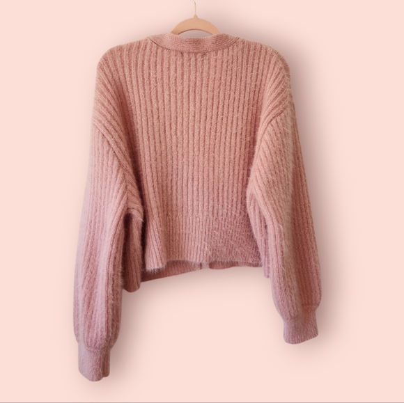 Eloquii Pink Cardigan Tank Top Set Fuzzy - Picture 9 of 12